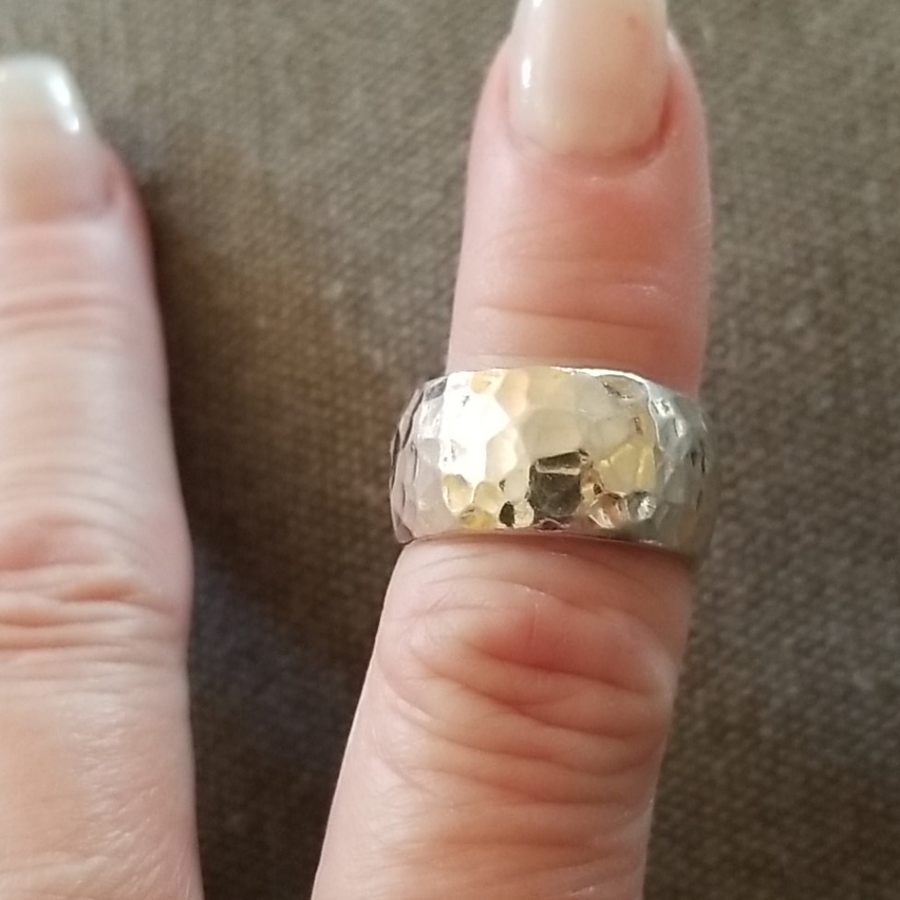 Silpada hammered cigar ring
